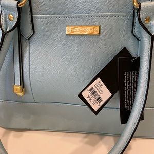 Powder Blue Tignanello Leather Satchel